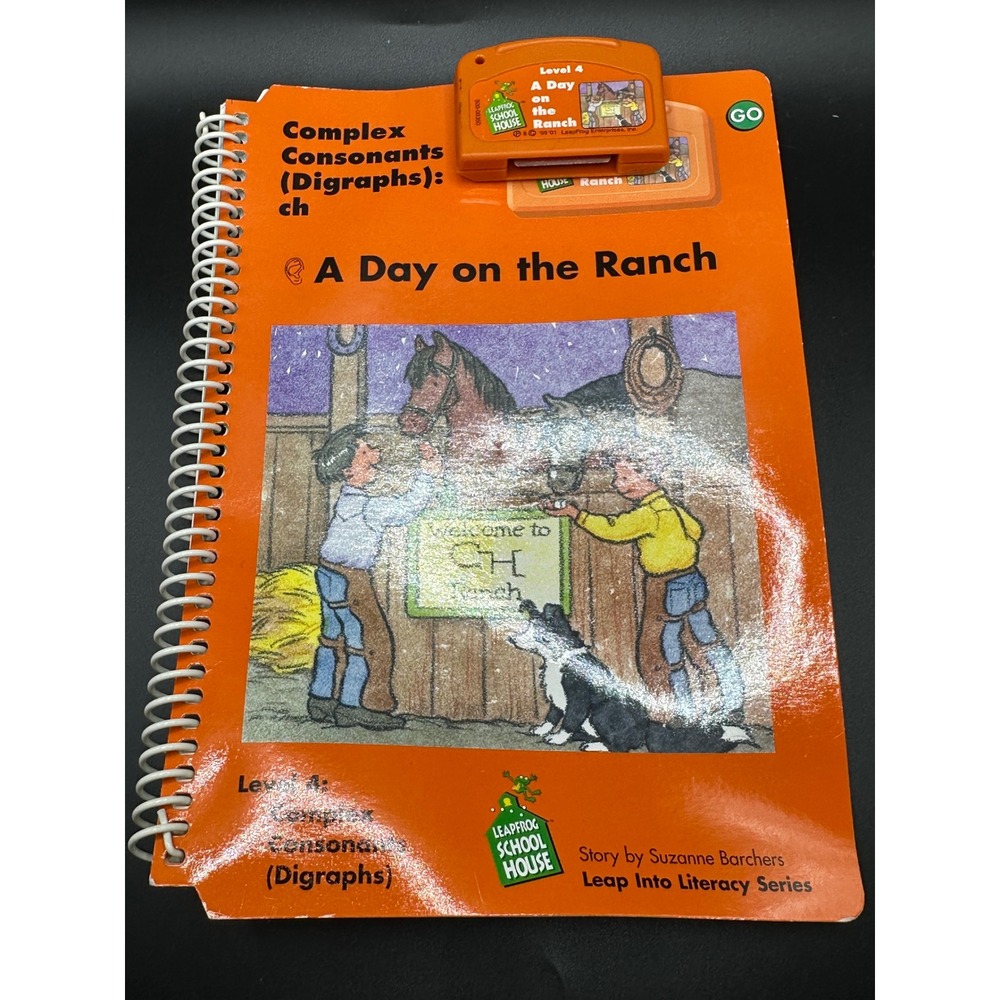 LeapFrog Leap Into Literacy Level 4 A Day on the Ranch Book & Cartridge Digraphs